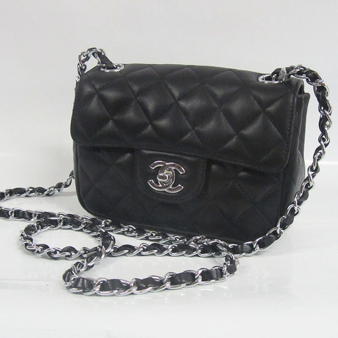 Женская сумка-клатч Chanel Lambskin Flap Bag black 2507-0953
