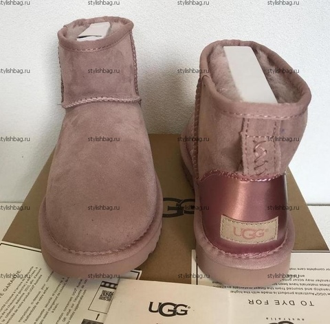 Женские кожаные угги Даст UGG Classic Mini Metallic Dask 2