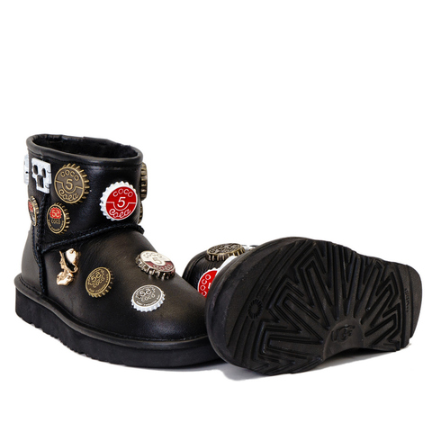 Женские угги UGG Jimmy Choo Mini Coco Chanel Black