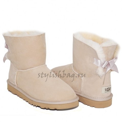 Женские угги UGG Bailey Bow Mini Sand