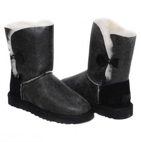 Женские угги UGG Bailey Button Bomber Black