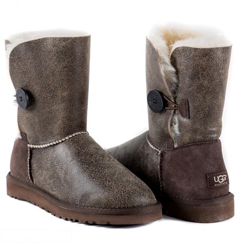 Женские угги UGG Bailey Button Bomber Chocolate