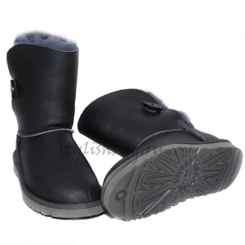 Женские угги UGG Bailey Button Metallic Grey