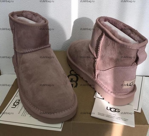 Женские розовые угги UGG Classic Mini Dask