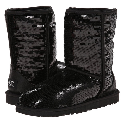 Женские угги UGG Classic Short Sparkles Black