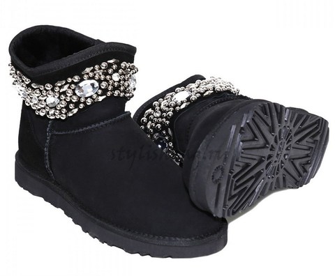 Женские угги UGG Jimmy Choo Multicrystal Black