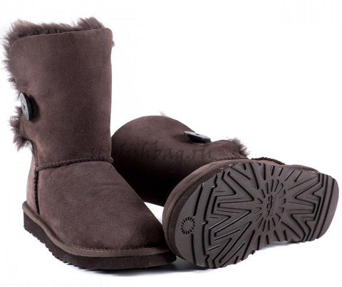 Женские угги UGG Bailey Button Chocolate