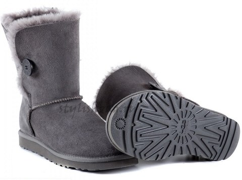 Женские угги UGG Bailey Button Grey